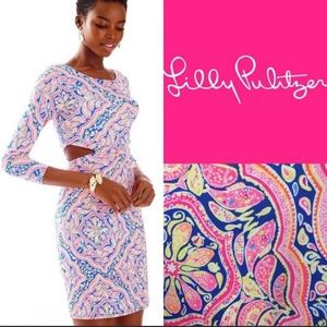 Lilly Pulitzer Pippa Cut-out Dress Long Sleeves Size Medium